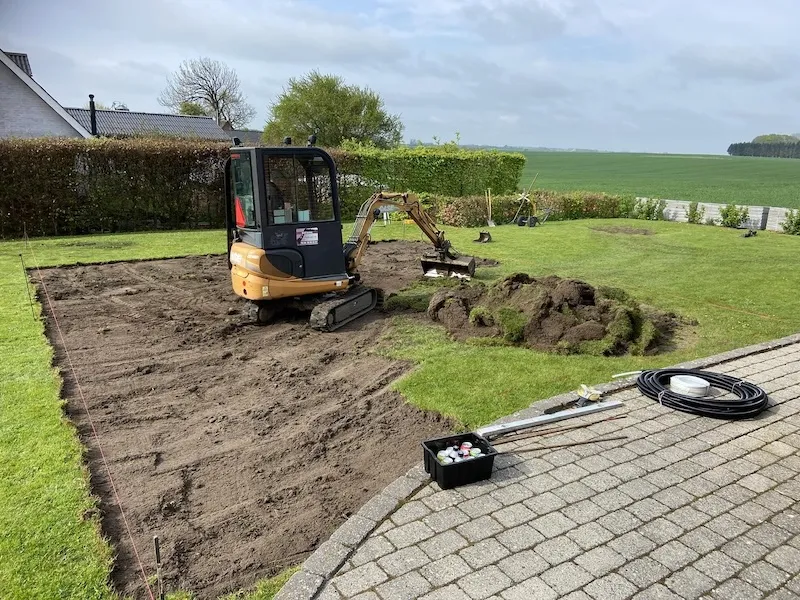 Excavate the soil