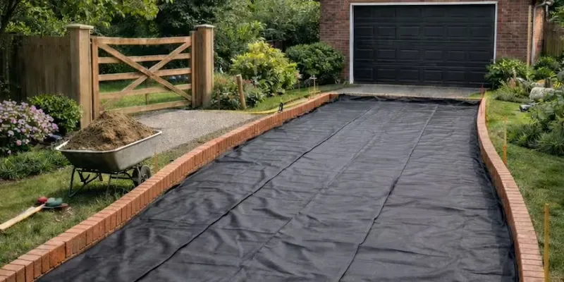 Lay the Geotextile Weed Barrier