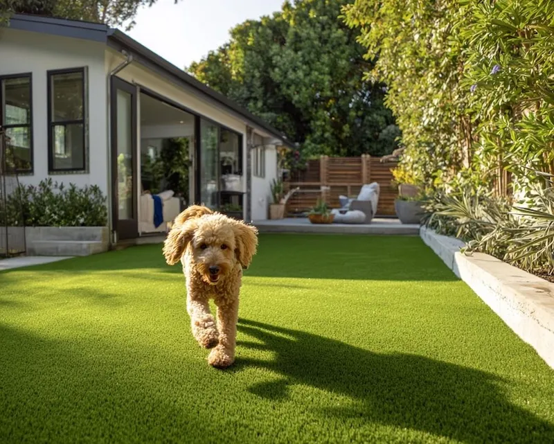 Artificial turf for pet areas