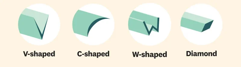 artificial grass blade shapes