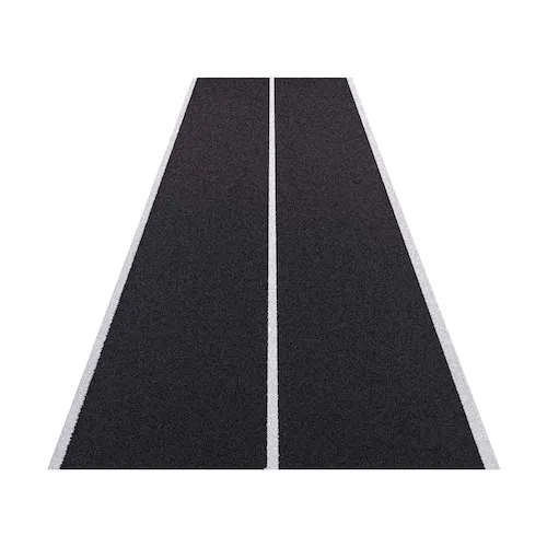 Temporary preview of a sled turf lane with distance numbers.